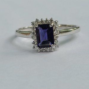 Blue Iolite Ring in Sterling Silver -Iolite Jewelry-Remarkable jewelry